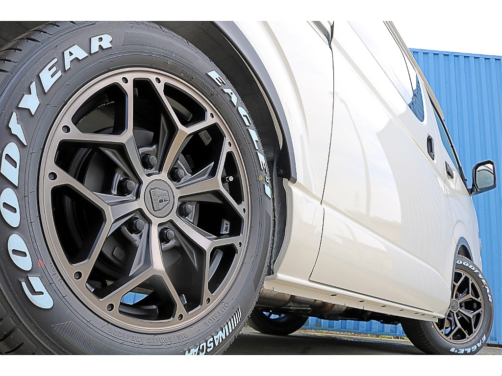 FLEXブラックED　FLEXフロントスポイラー　FLEXオーバーフェンダー　FLEXアルティメットテール　FLEX　HEXホイール　グッドイヤーナスカータイヤ　1.5インチローダウン♪