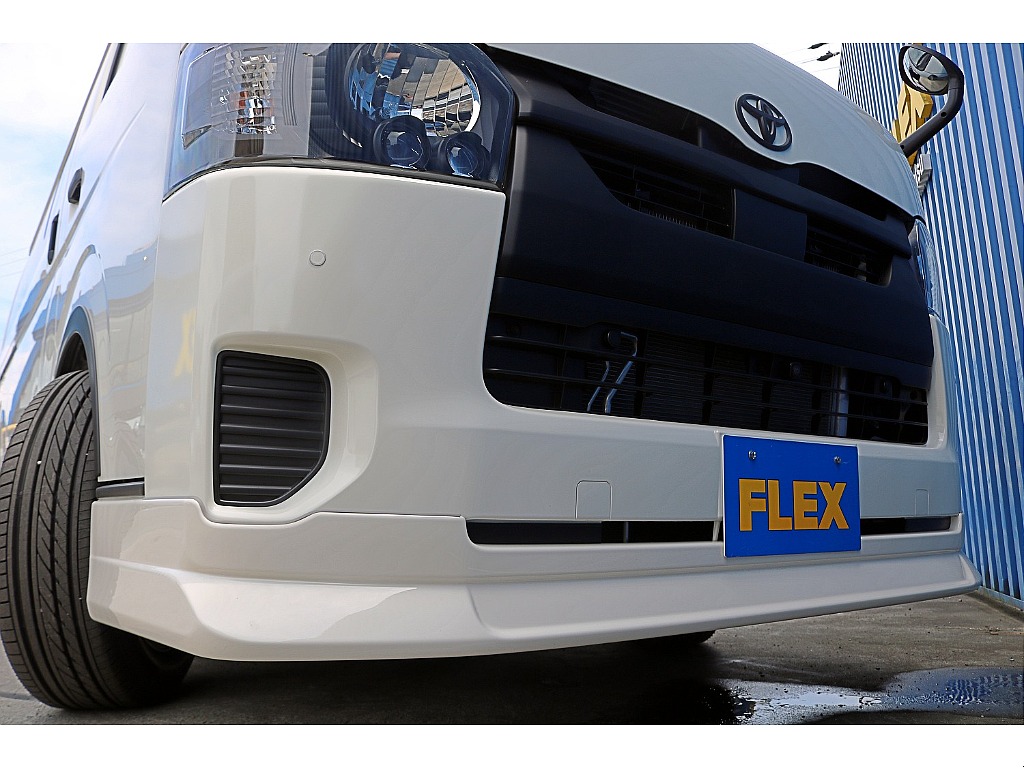 FLEXブラックED　FLEXフロントスポイラー　FLEXオーバーフェンダー　FLEXアルティメットテール　FLEX　HEXホイール　グッドイヤーナスカータイヤ　1.5インチローダウン♪