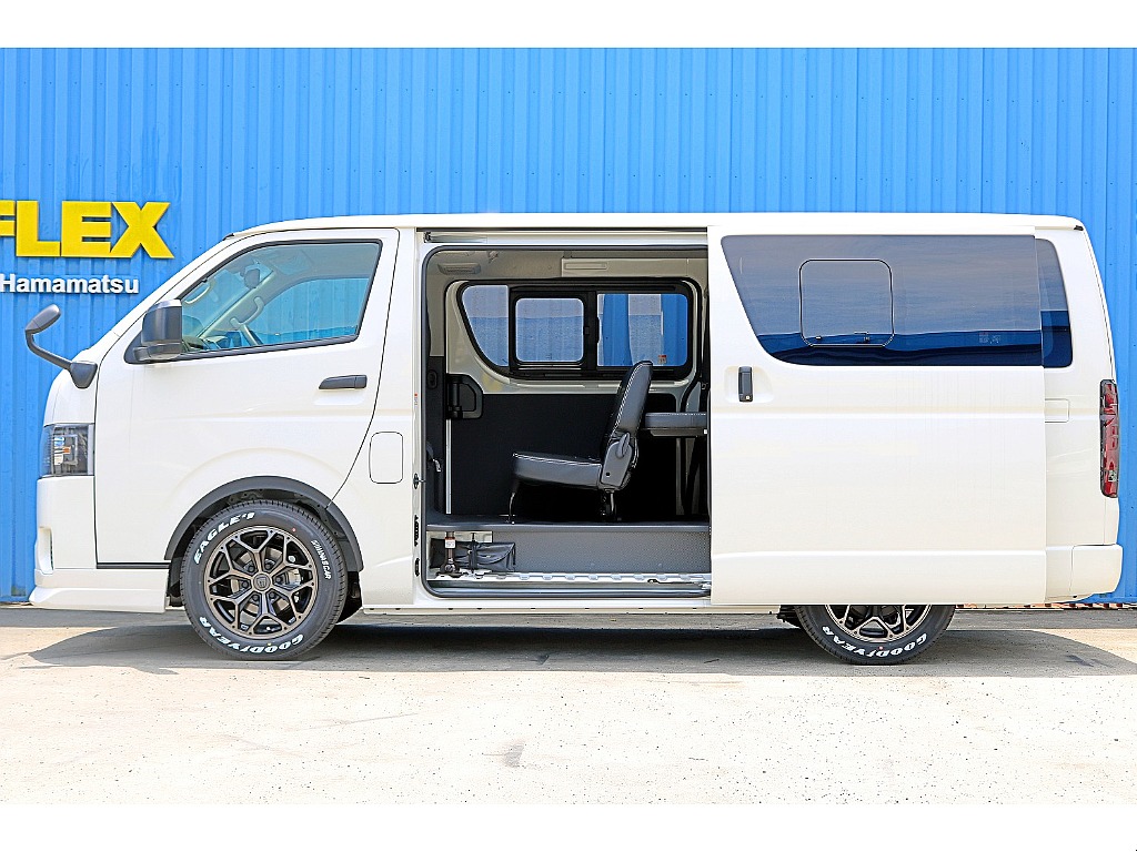 FLEXブラックED　FLEXフロントスポイラー　FLEXオーバーフェンダー　FLEXアルティメットテール　FLEX　HEXホイール　グッドイヤーナスカータイヤ　1.5インチローダウン♪