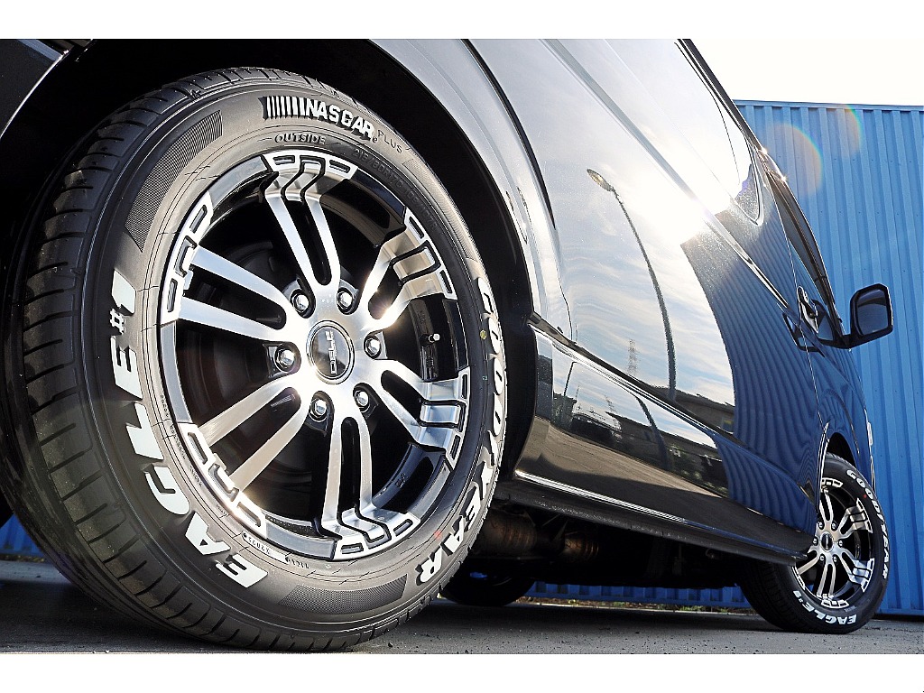 FLEX　DELF02ホイール　グッドイヤーナスカータイヤ　FLEXオーバーフェンダー　バッドフェイスボンネット　Fスポイラー　リアルーフスポイラー♪