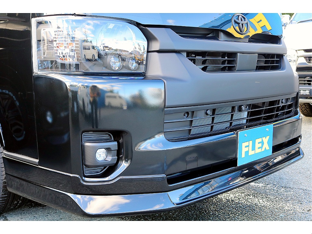 FLEXブラックエディション　FLEXフロントスポイラー　FLEXオーバーフェンダー　FLEX Delf02ホイール　グッドイヤーナスカータイヤ　FLEXラムダLEDテール　1インチローダウン
