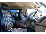 FLEX　ブラック×ストライプシートカバー＆ゼロワゴンベッド　クラシックな質感のフェイクレザーとストライプ生地の温かさでドライブが華やかに♪