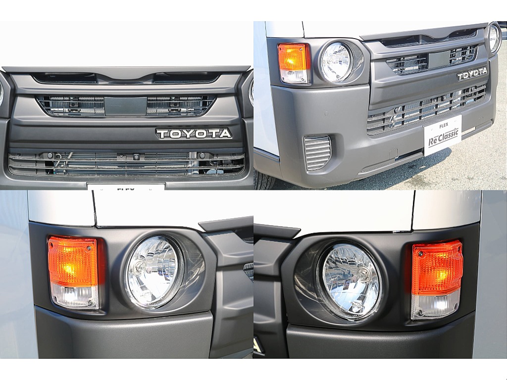 愛らしい丸目と力強いグリル、レトロなTOYOTAロゴが印象的なフェイスを作り出す「Re Classic」