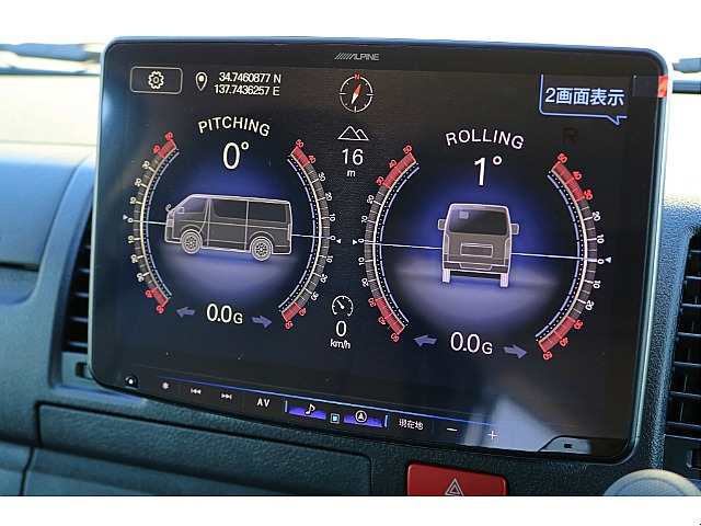 アルパイン　BIG-X11インチ♪　パノラミックビューモニター連携済　傾斜計使用可能