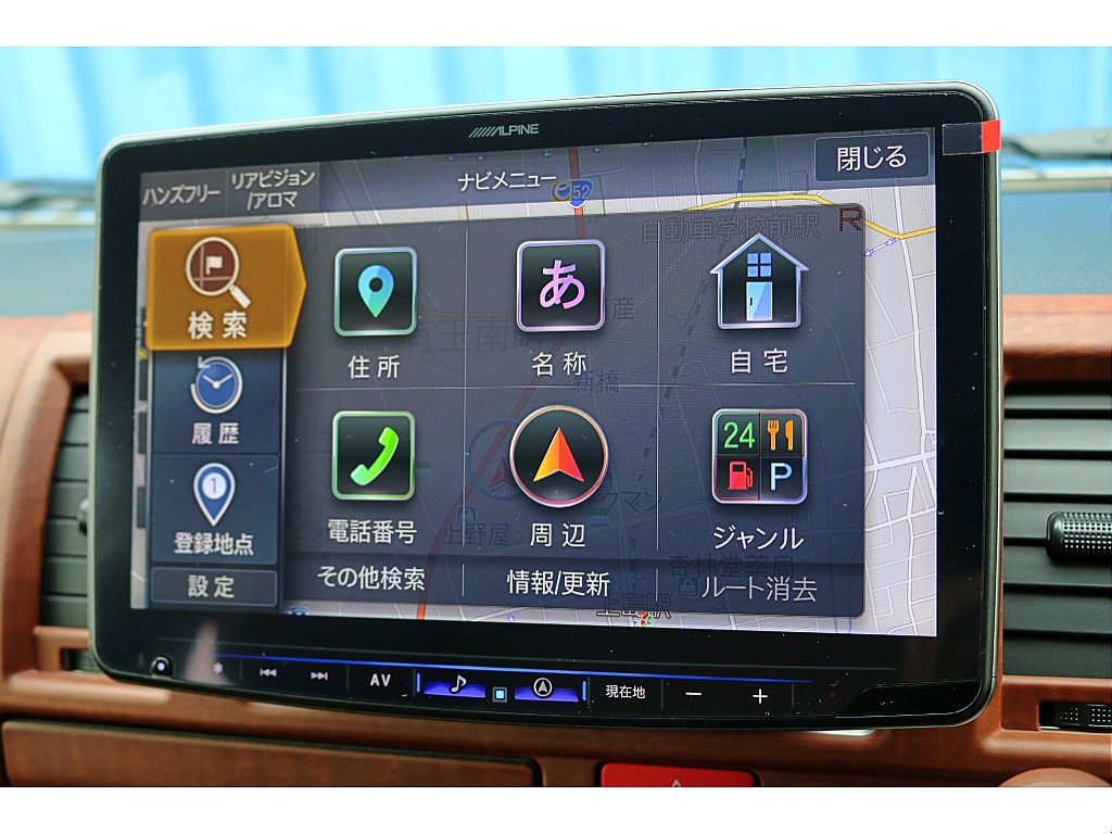 アルパインＢＩＧ－X１１インチナビ♪　パノラミックビューモニター投影　傾斜器使用可能♪　ビルトインＥＴＣ完備♪