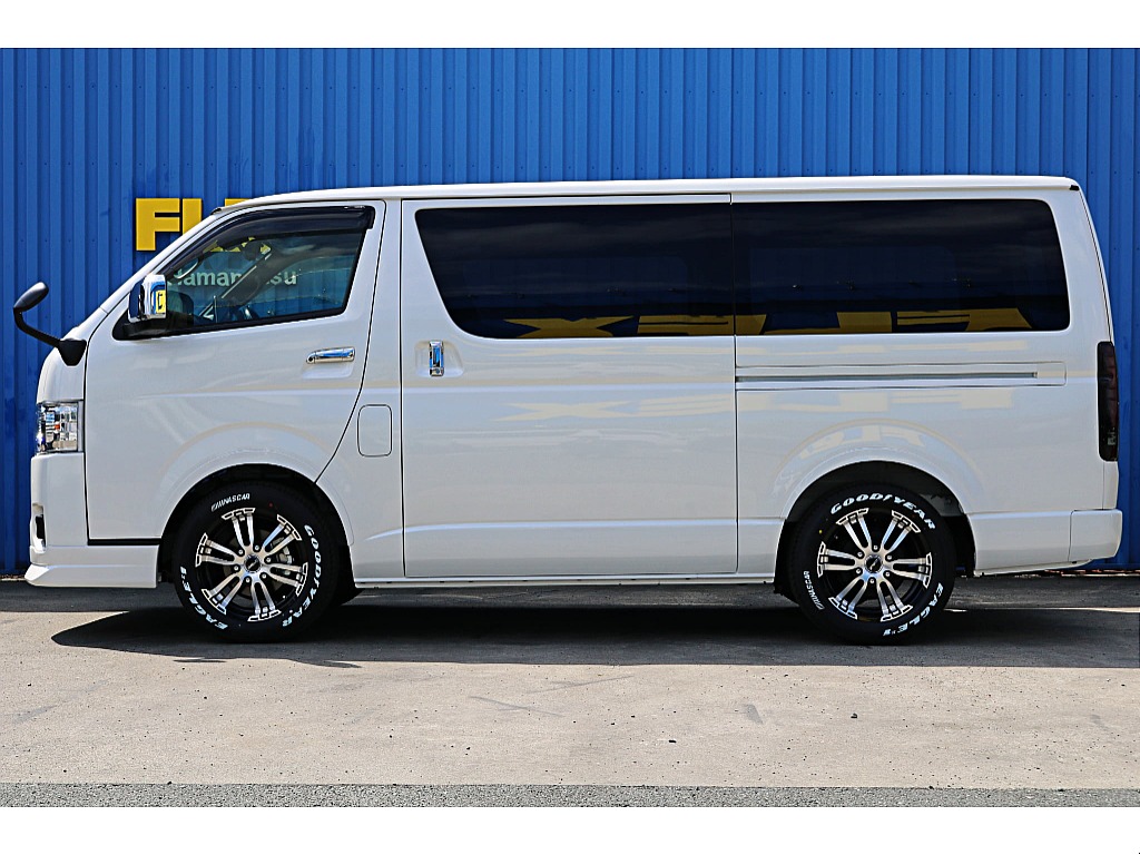 R8年式ハイエースバン　ダークプライムⅡガソリン2WD　FLEXオリジナルカスタム＆大画面ナビ♪