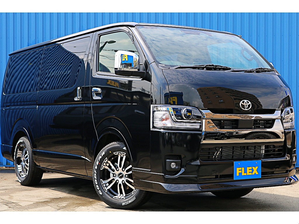 新車ハイエースバン　ダークプライムⅡ　ガソリン2WD　待望入庫♪FLEXカスタム多数♪