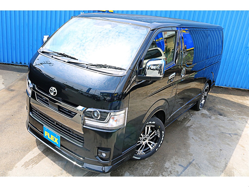 新車ハイエースバン　ダークプライムⅡ　ガソリン2WD　待望入庫♪FLEXカスタム多数♪