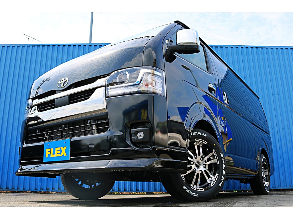 新車ハイエースバン　ダークプライムⅡ　ガソリン2WD　待望入庫♪FLEXカスタム多数♪