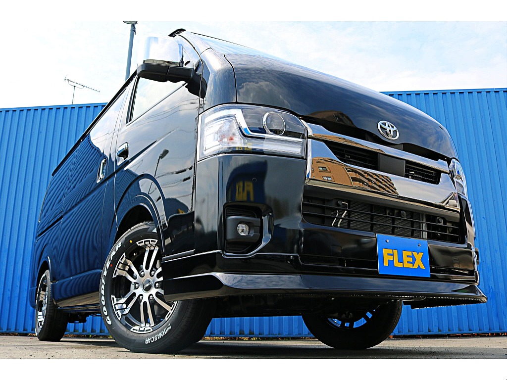 新車ハイエースバン　ダークプライムⅡ　ガソリン2WD　待望入庫♪FLEXカスタム多数♪