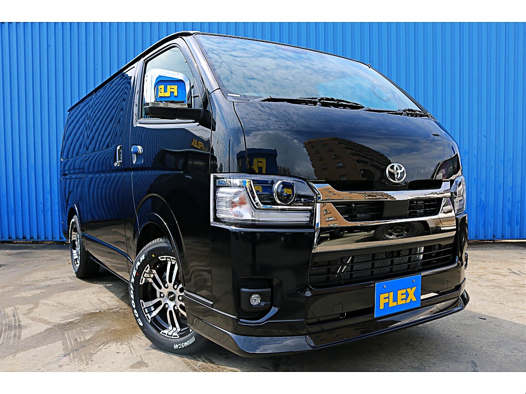 新車ハイエースバン　ダークプライムⅡ　ガソリン2WD　待望入庫♪FLEXカスタム多数♪
