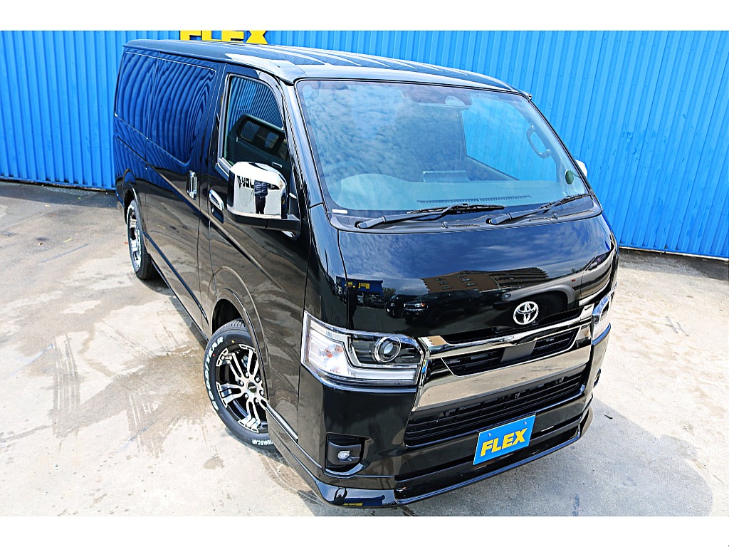 新車ハイエースバン　ダークプライムⅡ　ガソリン2WD　待望入庫♪FLEXカスタム多数♪