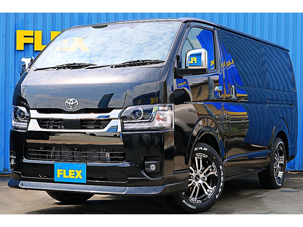 新車ハイエースバン　ダークプライムⅡ　ガソリン2WD　待望入庫♪FLEXカスタム多数♪