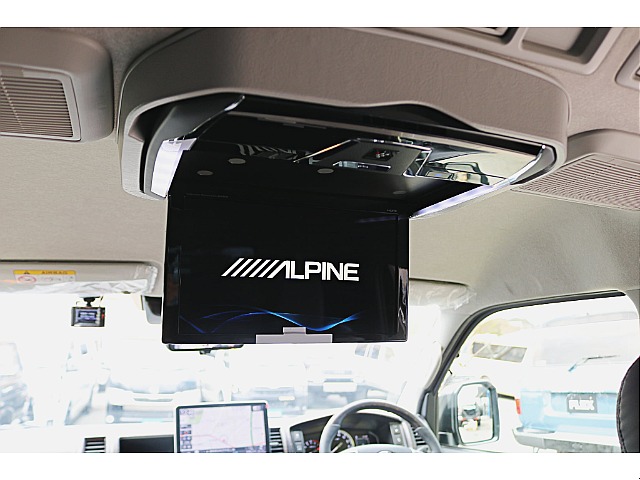 アルパイン　フリップダウンモニター12.8インチ♪専用台座でフィッティングもバッチリ♪