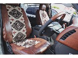 運転席＆助手席もオルテガシートカバーでレトロ感UＰ♪
