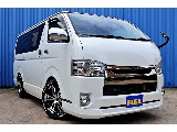 H30年式　ハイエースバン　ディーゼル2WD　2ndシートスライドレールカスタム＆バッドフェイス＆前後モニター♪