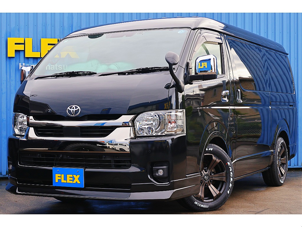 トヨタ&nbsp;ハイエースバン&nbsp;5D2.8DTスーパーGLダークプライムⅡワイドL&nbsp;FLEXオリジナルカスタム多数♪&nbsp;静岡県