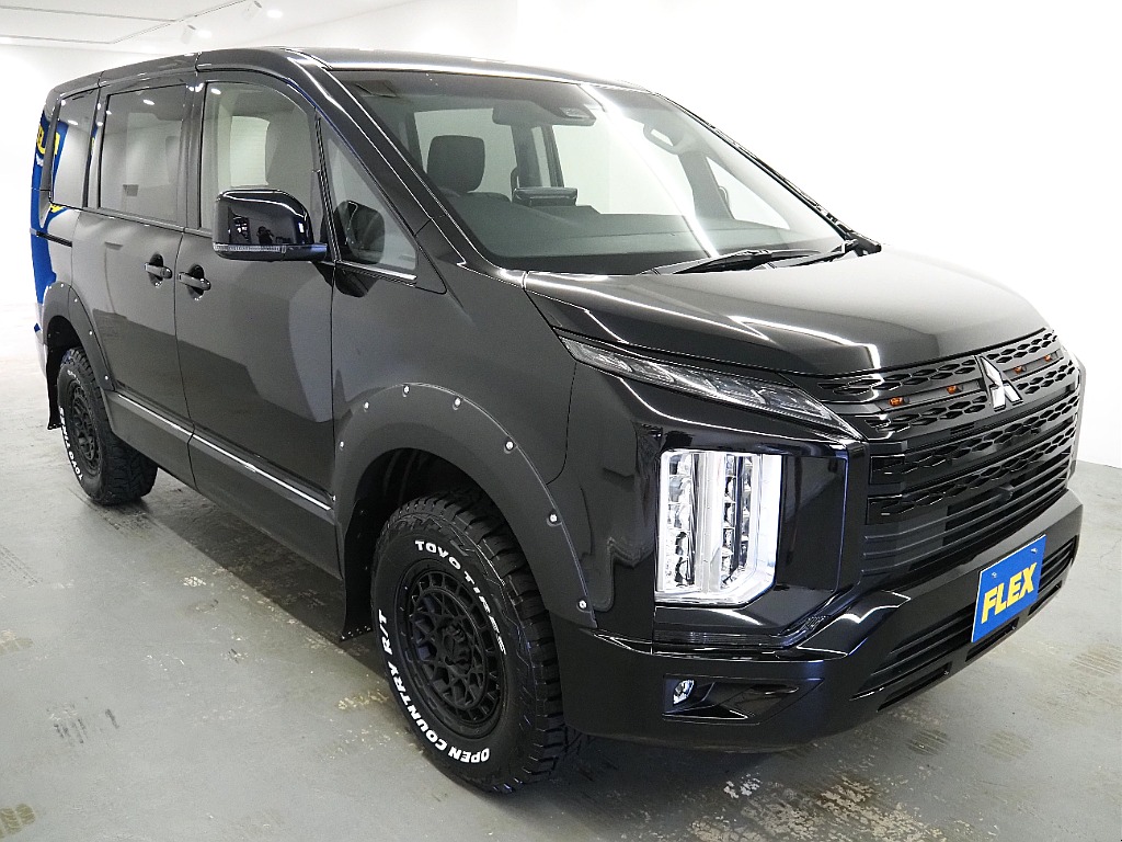 【FLEX DELICA/新車D5ディーゼルターボ2.2L/ブラックエディション】アルパインツインモニター完備♪