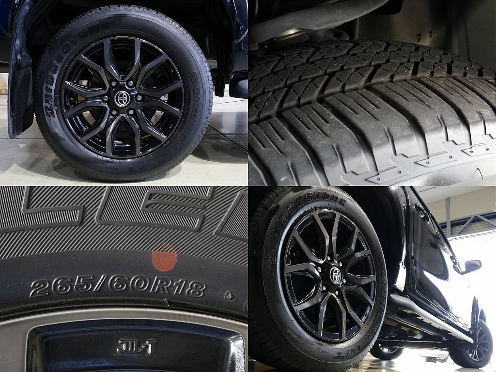 タイヤはGRスポーツ専用AW×ブリジストン H/T（265/60R18）となります。