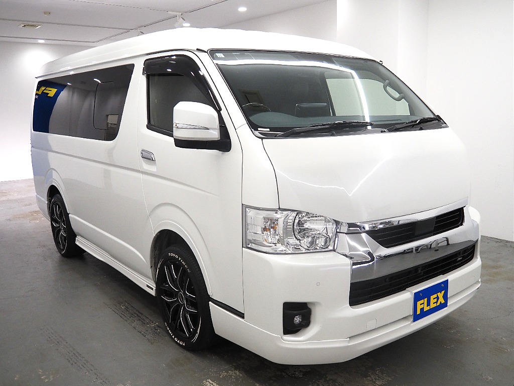 【令和5年式ハイエース 2.7 GL ロング ミドルルーフ 4WD】バットフェイス/415コブラフルエアロ/11インチナビ