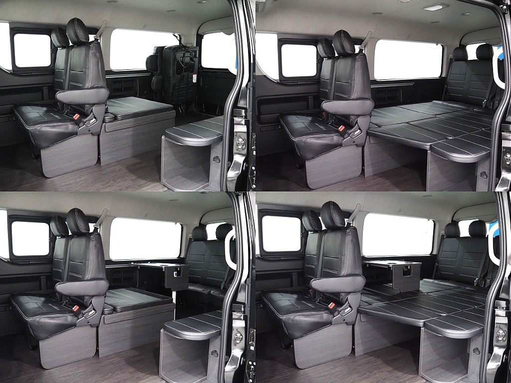 【新車/ワゴンGL4WD/FLEX内装架装Ver1/BLACKEDITION】ハーフベッドで車中泊可能♪【全国納車可能】