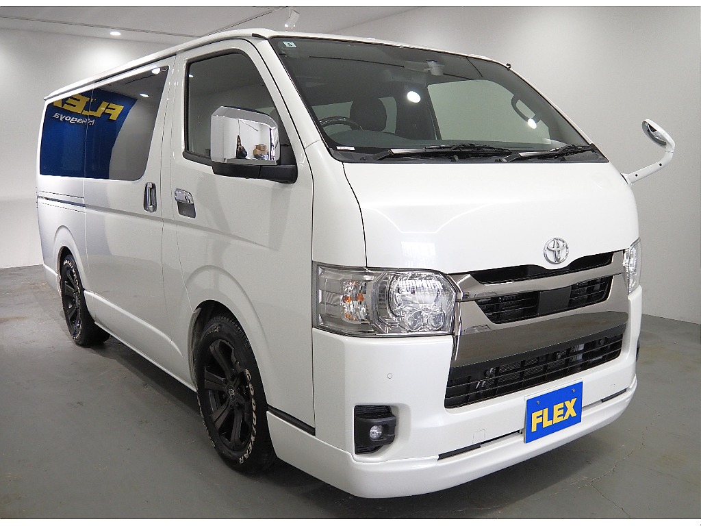 【R４年式/ハイエースバン/DARKPRIMEⅡ/フローリング施工】リア5面カーテン♪【全国納車可能】