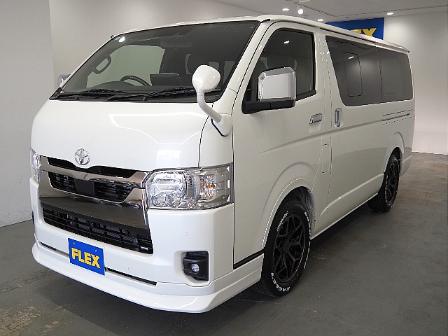 【R8年式/ハイエースバン/ガソリン2WD/DARKPRIMEⅡ】FLEXオリジナルパーツ多数！【全国納車可能】