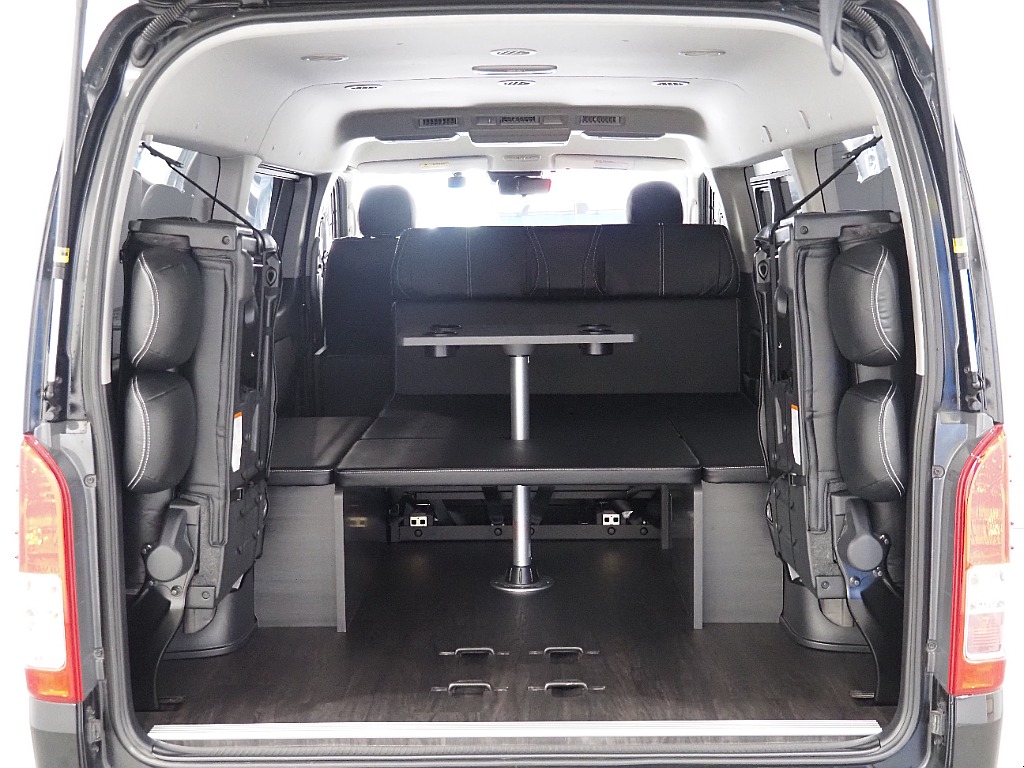 【R6年/新品内装架装necross/ワゴンGL/フローリング施工】フルフラットベッドで車中泊可能♪【全国納車可能】