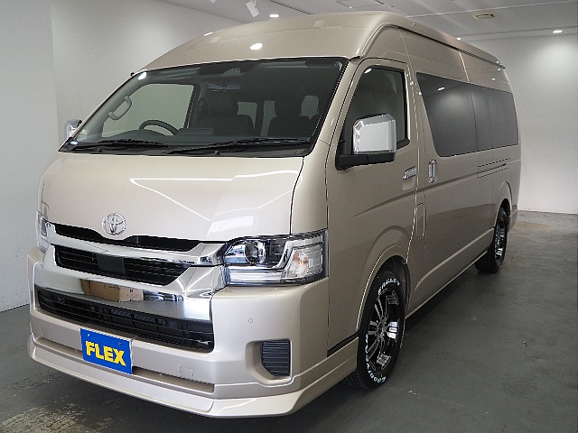 【9型/新型ハイエース/グランドキャビン/ガソリン2WD】10名乗車！FLEXカスタム充実♪【全国納車可能】