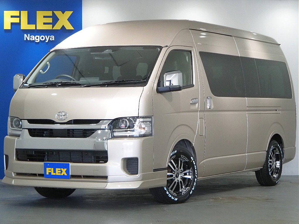 【9型/新型ハイエース/グランドキャビン/ガソリン2WD】10名乗車！FLEXカスタム充実♪【全国納車可能】