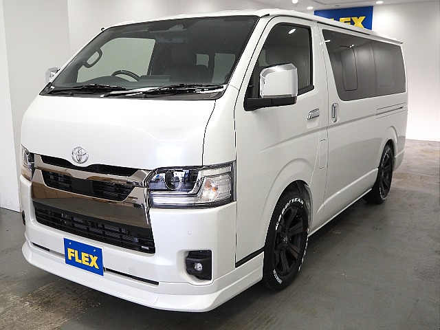 【新車ハイエースバン/DARKPRIMEⅡ/Ver4ベッドキッド×エレコ】フローリング施工♪【全国納車可能】