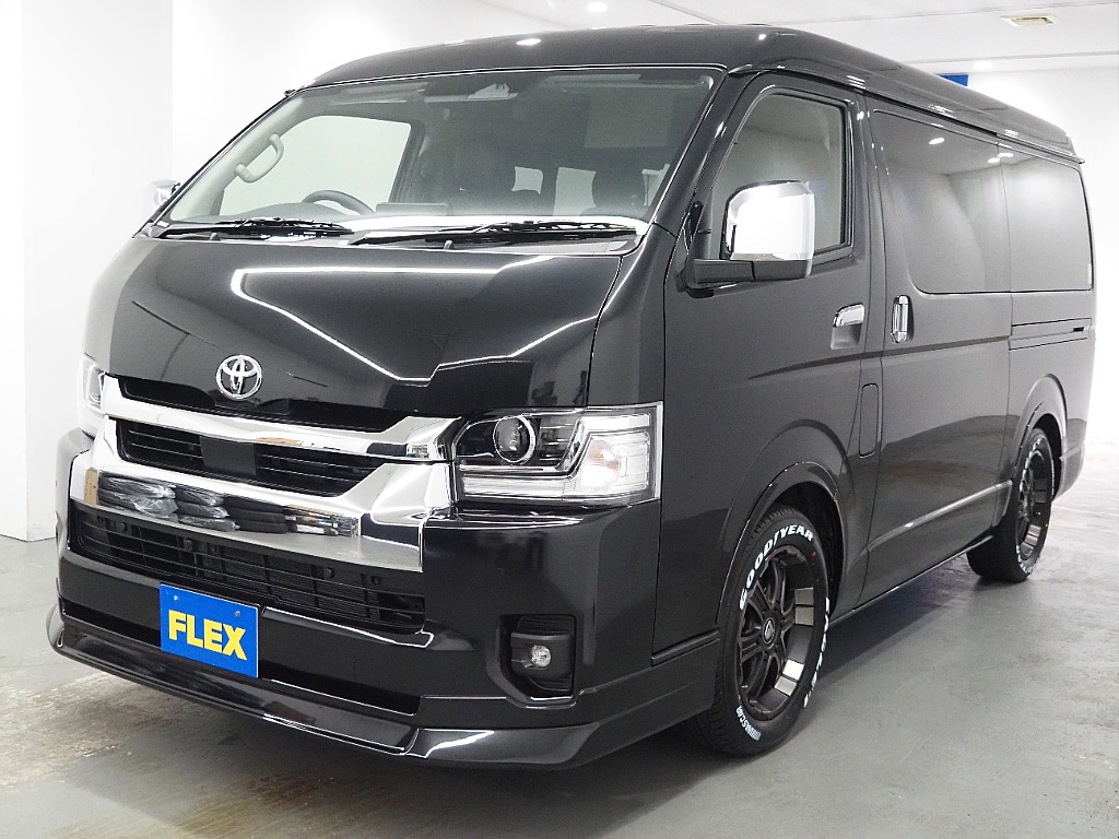 【新車ハイエースワゴンGL/FLEX内装架装Ver1/2WD】収納可能なハーフベッドキッド！【全国納車可能】
