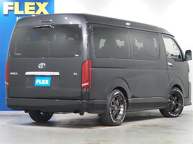 【新車ハイエースワゴンGL/FLEX内装架装Ver1/2WD】収納可能なハーフベッドキッド！【全国納車可能】