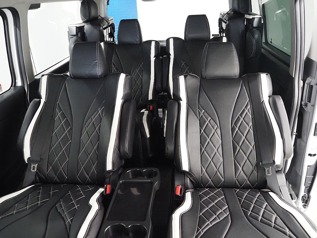 【新車/ハイエースワゴンGL/ファインテックツアラー/4WD/キャプテンシート】オリジナルシートカバー【全国納車可能】