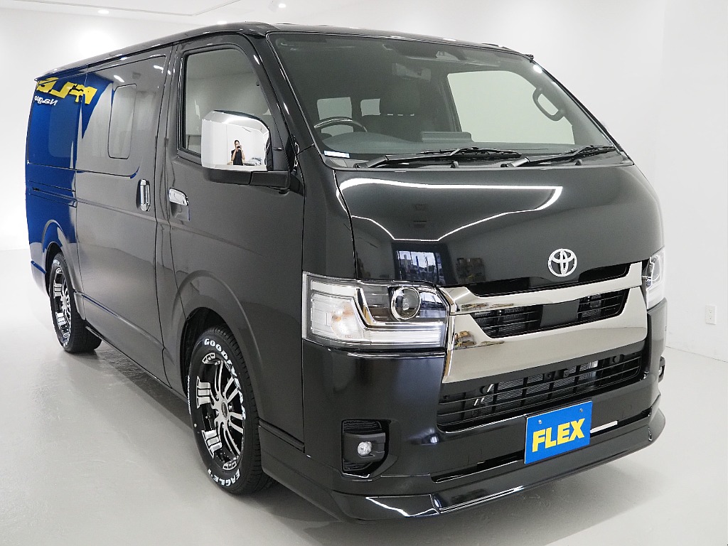 【新車/ハイエースバン/DARKPRIMEⅡ/ディーゼル2WD】左右スライド小窓付き【全国納車可能】
