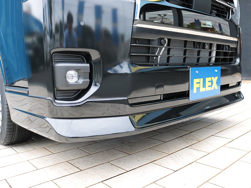 新品ＦＬＥＸフロントスポイラー！！フェイス周りが引き締まりますね♪