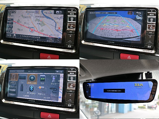 アルパインフルセグナビ！バックカメラ、ＥＴＣも完備！アルパインデジタルインナーミラー型ドライブレコーダー付きです！