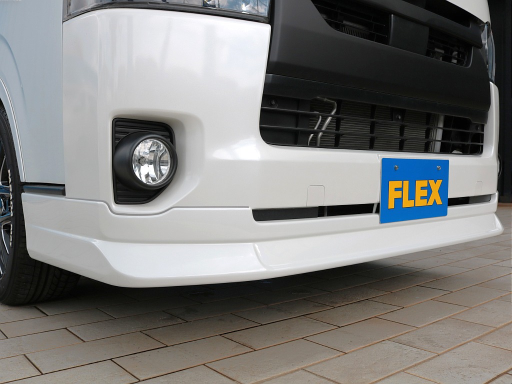 新品ＦＬＥＸフロントスポイラー！！フェイス周りが引き締まりますね♪