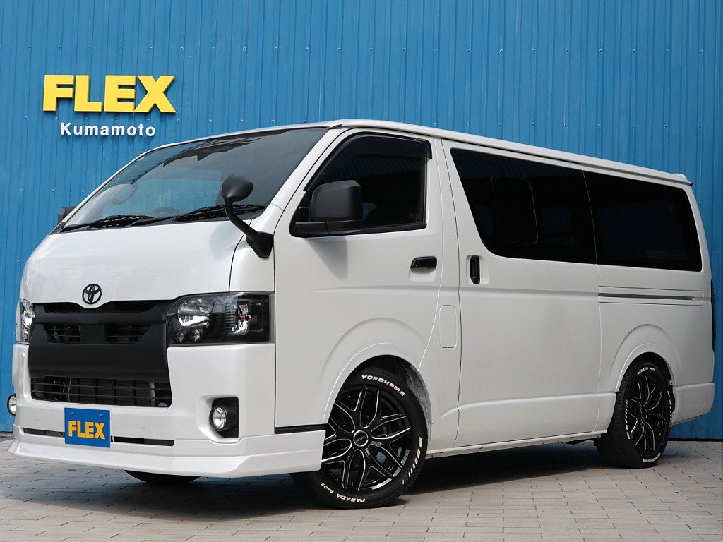 程度良好な１台をベースに【ＦＬＥＸ　ブラックエディション＆エアロカスタムパッケージ】完成！特別仕様車　ダークプライムⅡ　ディーゼル　２ＷＤスライド小窓付き　人気仕様のローダウンスタイルでお届けします！
