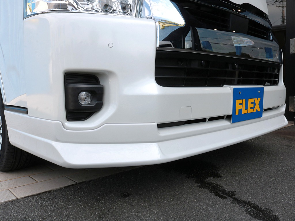 新品ＦＬＥＸフロントスポイラー！！フェイス周りが引き締まりますね♪