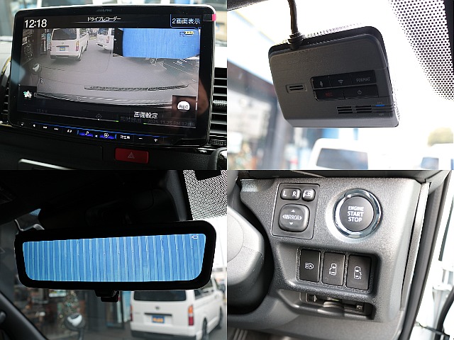 ナビ連動前後ドライブレコーダー完デジタルインナーミラー完備！両側パワースライドドアやインテリジェントクリアランスソナーも装備しております！！