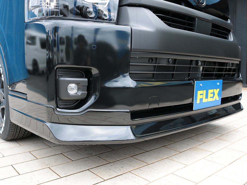 新品ＦＬＥＸフロントスポイラー！！フェイス周りが引き締まりますね♪