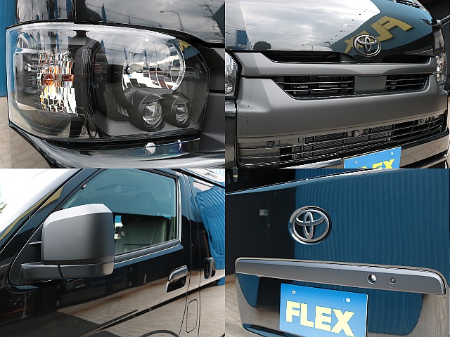 ＦＬＥＸブラックエディションカスタム！ヘッドライトもインナーブラック塗装！エンブレム・メッキパーツもブラックアウトしました！