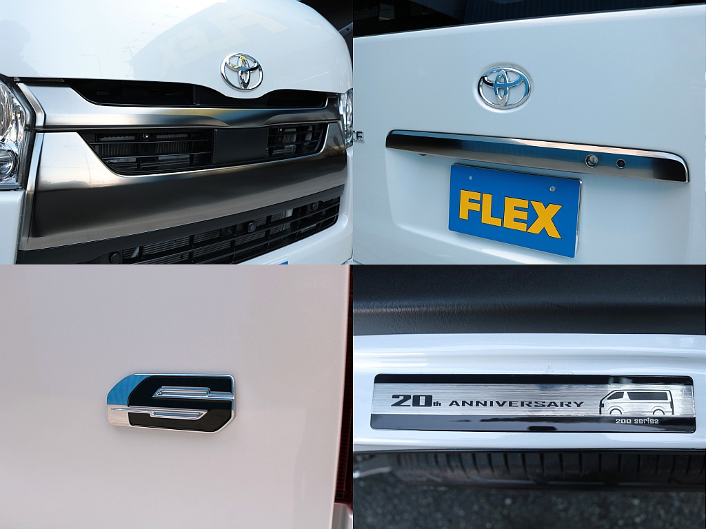 プラチナサテンメッキのフロントグリル＆バックドアガーニッシュ！特別装備　カーボン調コンビハンドル！各所カーボン調加飾＆ダークシルバー加飾！20周年記念のスカッフプレート！