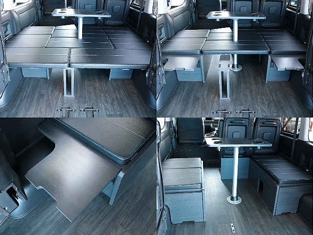 後ろ向きに変更したサードシート後方の乗車スペースを左右に分け、後席の窮屈さを解消したモデルです！