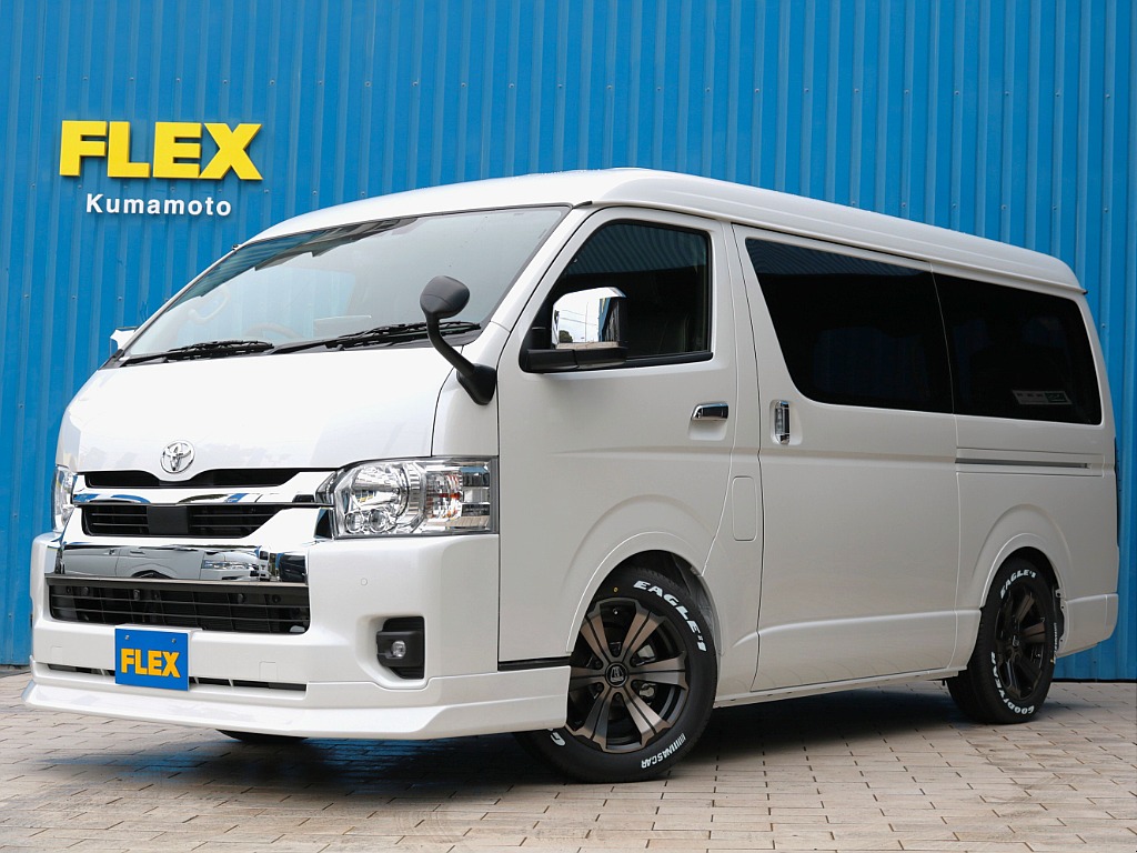 トヨタ&nbsp;ハイエース&nbsp;ワゴン2.7GLロング ミドルルーフ&nbsp;スマートベッド 前後大画面モニター&nbsp;熊本県
