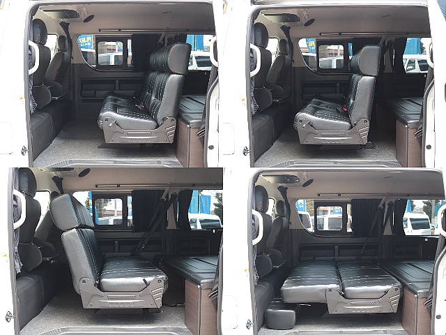 シートは前後にスライド可能！ 対面やフルフラットのシートアレンジが可能です！