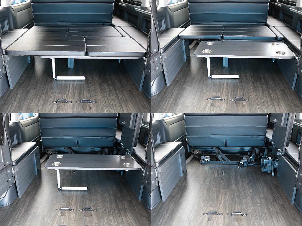 ベッドマットは簡単に着脱可能です！ベッドマットを外せば更に広大なスペースが完成！！