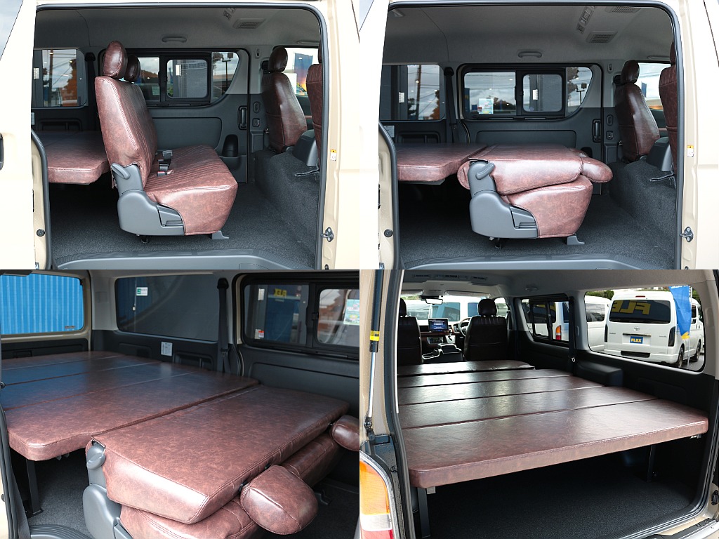 セカンドシートを畳めば更に広いベッドスペースが確保可能です！