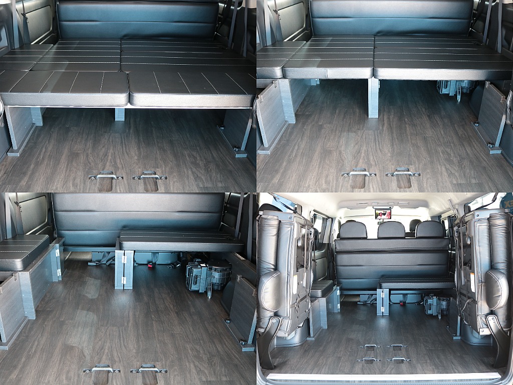 ベッドマットは簡単に取り外し可能です！ラゲッジスペースを更に広くとることができます！